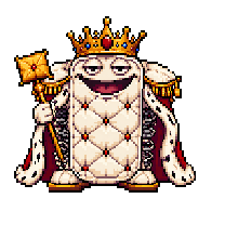 Su Majestad el Colchón, un colchón con corona y cetro